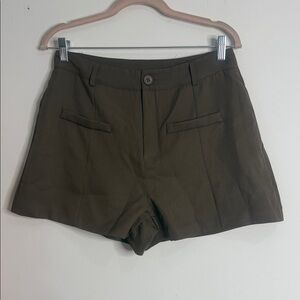 SHEIN High Waist Brown Women's Shorts